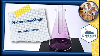 Phasenübergänge  Iod sublimieren  Chemie On Tour [upl. by Laird204]