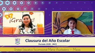 Programa virtual de clausura del Año Escolar 2020  2021 [upl. by Dinnage]