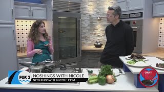 Noshings with Nicole shows us how to make the classy dish of grits and grillades [upl. by Nayllij]