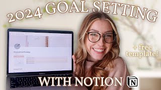 2024 Goal Setting in Notion  FREE Notion Goal Planning Template  Define Your Goals Challenge [upl. by Attenahs]