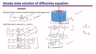 23 Steady state solution of pressure diffusivity equation in oil reservoirs Application [upl. by Coletta]