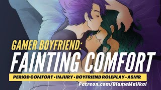 Tsundere Gamer Period Comfort Injured Fainting Headache  Boyfriend Roleplay M4F BFE ASMR [upl. by Murrell]