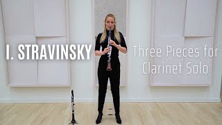 Igor Stravinsky Three Pieces for Clarinet Solo Anastasia Schmidlin [upl. by Anaicul]