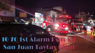 10 70 Purok 7 Upper Monteverde Royale Brgy San Juan Taytay Rizal  Firetruck Responding 3 [upl. by Anina638]