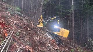 Idaho Logging  Tethered Feller Buncher  Tigercat LX780D [upl. by Bergin888]