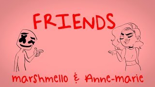 Marshmello amp AnneMarie  FRIENDS Lyric Video OFFICIAL FRIENDZONE ANTHEM [upl. by Eikram]