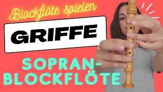 Grifftabelle Sopranblockflöte c bis e  verasblockflötenkanal [upl. by Salinas255]