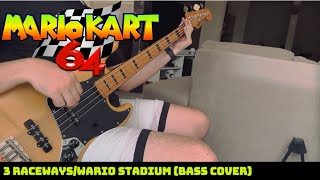 Mario Kart 64  3 RacewaysWario Stadium Bass Cover [upl. by Bennie453]