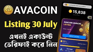 AVACOIN Mining Market Listing Latest Update Today  Shahin Network [upl. by Micro]