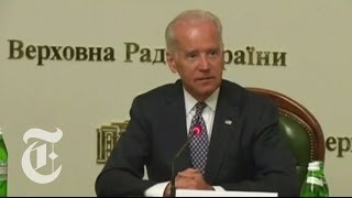 In Ukraine Joe Biden Warns of Cancer of Corruption  The New York Times [upl. by Albertson264]