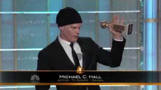 Michael C Hall Golden Globe Win 2010 HQ [upl. by Tertia]