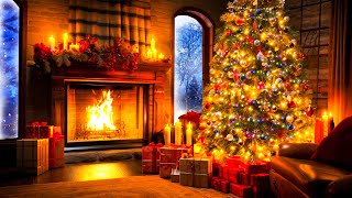 247 Instrumental Christmas Music With Fireplace 🔥 Relaxing Christmas Music 🎄 Christmas Ambience [upl. by Rochell]