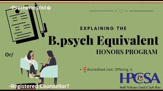 The Bpsych Equivalent Honors Program Explained Studying Opportunities part 3 [upl. by Annuaerb]