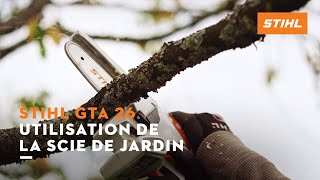 Utilisation de la scie de jardin  STIHL GTA 26 [upl. by Atir]