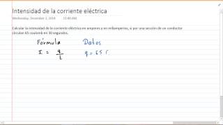 Intensidad Corriente Electrica [upl. by Purcell]