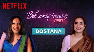 Behensplaining  kushakapila5643 amp drtrintrin review Dostana  Netflix India [upl. by Ymmak638]