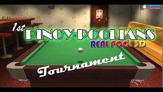 1st Pinoy Poolians Real Pool 3D 9ball Tournament realpool poolians billiards [upl. by Dnaleel613]