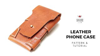 Leather Phone Case with PDF Pattern [upl. by Lehcem944]