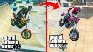 I Tried GTA 4 VS GTA 5 Stunts [upl. by Aliuqahs]