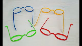 How to make paper glasses  How To Make Origami Sunglasses  paper crafts [upl. by Angelique]