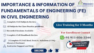 Importance and Information of Fundamentals of Engineering FE in Civil Engineering [upl. by Tegan]