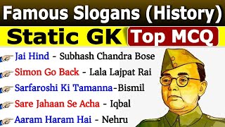 Slogans of Freedom Fighters  Freedom Fighters amp their Slogan  History gk Questions  Gk Trick [upl. by Battat]