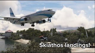 Enter air and Jet2 Landing at Skiathos aviation planespotting planes msfs viral approach [upl. by Liahus]