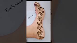 Beautiful feet mahendi design ytviral trendingshorts [upl. by Irollam910]