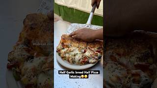 Half Garlic bread Half Pizza Making😳😋 Indian Street Food [upl. by Ninnahc]