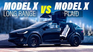 Tesla Model S Plaid VS Model X Plaid DRAG RACE [upl. by Dripps]