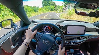 2023 Lexus LS500 FSport AWD  POV Test Drive Binaural Audio [upl. by Audrey234]