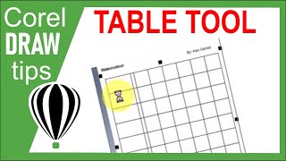 Using the Table Tool in CorelDraw [upl. by Anada]