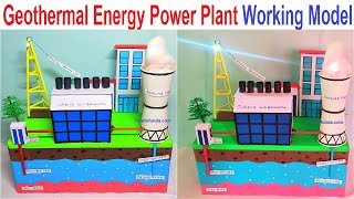 geothermal energy power plant working model science project for exhibition  howtofunda [upl. by Andros]