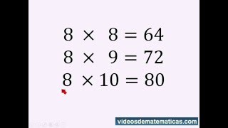 Tabla de multiplicar del 8 fácil y rápida [upl. by Esilahs997]