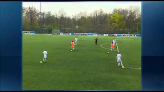 Fussballtraining mit der U19 Schalke 04 Passspiel total [upl. by Kinsman]