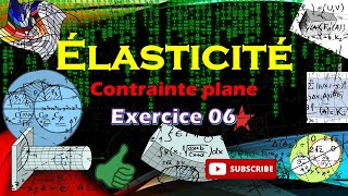 Elasticité exercice 06 quotContrainte planequot HD [upl. by Hubsher]