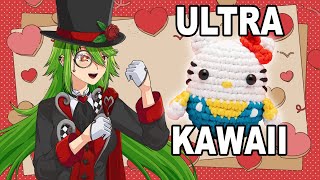 crocheting hello kitty and maybe some other kits 【WOOBLES CROCHET】 ReyNOW VTuber ENVTuber [upl. by Ardene219]