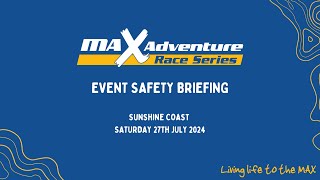 Sunshine Coast Max Adventure Race Safety Video 2024 [upl. by Nirac160]