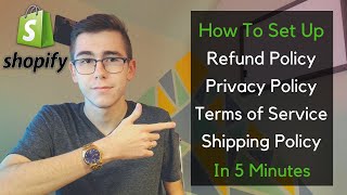 How To Set Up Your Shopify Refund amp Shipping Policies In 5 Minutes  Dropshipping 2022 [upl. by Ymled]