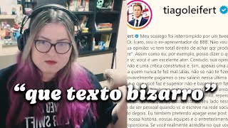 BEL RODRIGUES COMENTA TRETA ENTRE TIAGO LEIFERT E ÍCARO SILVA  Cortes da Bel [upl. by Durkin]