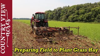 Disc Harrowing Field Preparing it to plant with Grass Hay [upl. by Hiroko]