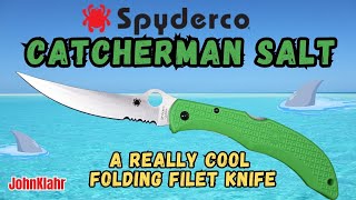 Spyderco Catcherman Salt folding fillet Knife [upl. by Esinert]