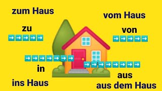 How to say at home in German  Comment dire à la maison en Allemand  zu Hause nach Hause von [upl. by Sokairyk92]