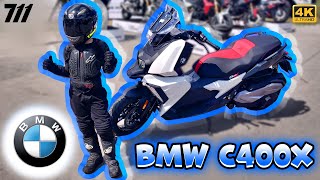 Kids ride BMW C400X TimaKuleshov 8age [upl. by Yedsnil925]