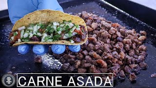 Taqueria Style Carne Asada Tacos  Blackstone Griddle [upl. by Fitting222]