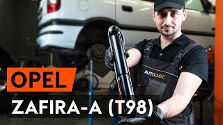 How to change rear shock absorber on OPEL ZAFIRAA 1 T98 TUTORIAL AUTODOC [upl. by Aynek]