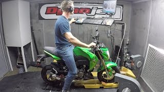 2017 Kawasaki Z125 Pro Yoshimura RS2 Exhaust Install With Dyno Video [upl. by Legir372]