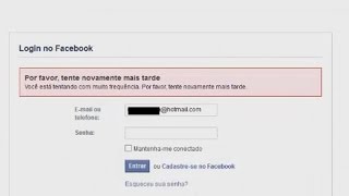 FaceBook Você está tentando com muita frequência por favor tente novamente mais tarde [upl. by Bernadina534]