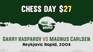 Garry Kasparov vs Magnus Carlsen • Reykjavic Rapid 2004 [upl. by Hoopes]