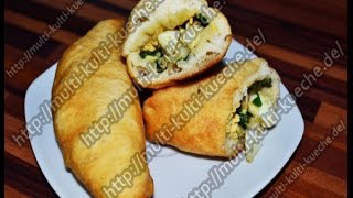 Piraschki  Piroschki mit Ei  Teigtaschen  Pirogge mit Ei [upl. by Irreg]